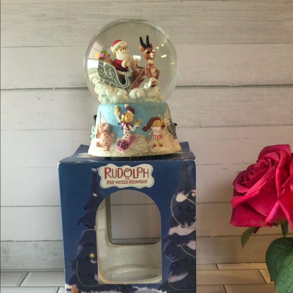 Blue Santa Snow Globe - Holiday Kids Toy